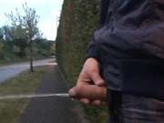 sometimes it is risky to pull out your dick and piss