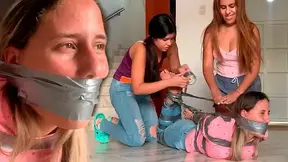 Sexy Khloe's Duct Tape Escape Challenge