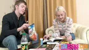 Eating snacks and studying lead to intense anal👌 penetration