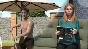 My Stepbrother&#039;s Wife #6 Jennifer Got Turned on Watching Me Clean Shirtless