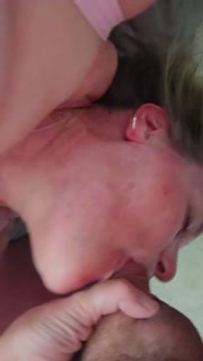 Quick BJ to get him ready before he fucked me.