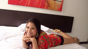 ”Petite Colombian teen is here for blowjob & big dick guy face banged babe”