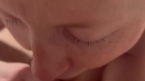 Sucking Daddy Fast and Deep in my Throat for Facial