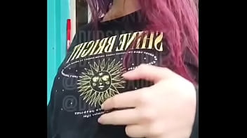 egirl showing her tits