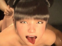 Asian 3d girl gets fucked deep from behind