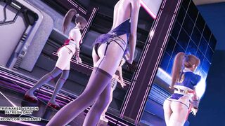 [MMD] Glide Marie Rose Mai Shiranui Tamaki Kasumi DOA Goddess Bombshell Sensual Dance 4K 60FPS