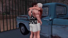 best friends have dirty games with hard anal sex in the parking lot (sims gay porn)