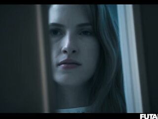 two Gals 1 Trans - Futanari Lesbo 3some with Leana Lovings Lily Lou & Octavia Red