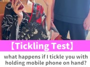 what happens if I tickle you with holding mobile phone on hand-♡ #shorts