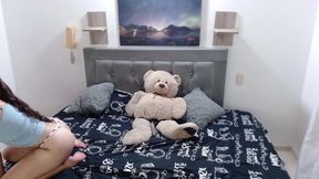 My girlfriend masturbates and sends me hot video.