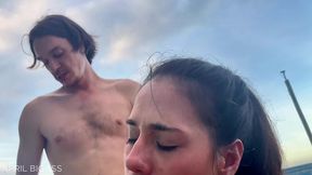 no mercy - man with giant white russian cock drinks my dirty smelly pee and fucks my throat and pussy!!
