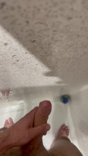Wanking in shower until i cum loads