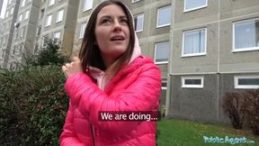 Public Porn Hot Russian brunette with tattoos loves taking big dick