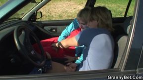 80 Years Old Blonde Granny Fucked Roadside