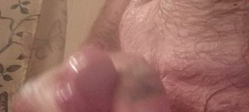 Daddy leaking Hot creamy pre cum dripping out of daddy cock