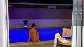 swimming in coldest pool was fun to do