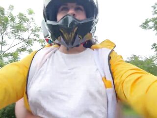 PICKING UP A CUSTOMER WITHOUT A BRA!