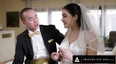 Italian bride Valentina Nappi cheats on her wedding day with a secret guest