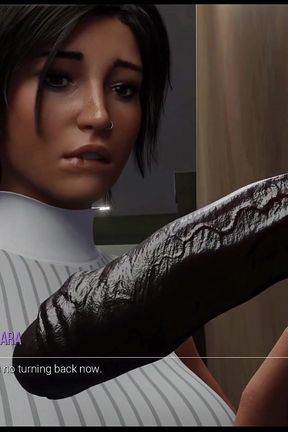 Croft Adventures Hentai Game Parody Ep.6 Brunette Huge BBC Facial!