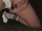 on my Knees - very ROUGH OUTDOORS WANK ** BALL Weights **