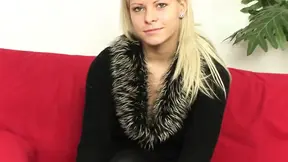 Gorgeous blonde fucked hard by two big hard cocks