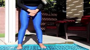yoga instructor bella ink pissing her yoga pants
