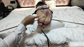 ADM13-Asian Girls' Foot Tickling Series, Episode 1: Beautiful Barefoot Restricted Tickling