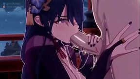 Shogun Raiden mamando verga