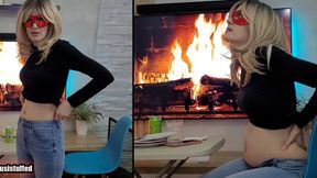 I've eaten so much that I look pregnant