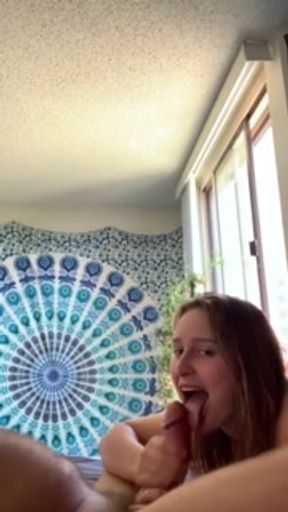 babe sucks off hung yoga instructor and swallows his big load