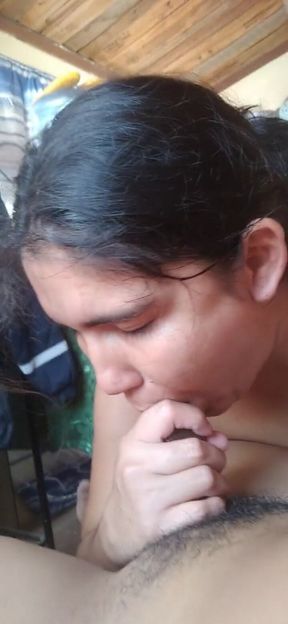 Sucking My Sister-in-law's Cock, Cum in Mouth