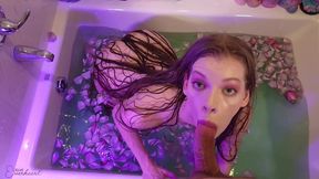 Long Haired Babe Rose Water Suck and Fuck