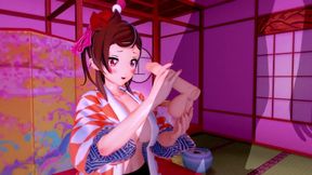 Zombie Apocalypse babe gets her big boobs animatedly fucked