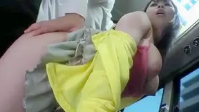 Busty Asian Shamelessly Fucks in Public on Crowded Bus