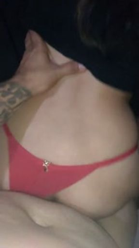 Wife humiliating the cuckold, saying she's going to give it to someone else