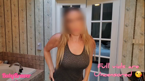 Busting to Take a Piss - POV Club Girl Fights Bouncer Over Toilet Long Pee