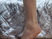 Skinny teen shows off his skinny legs and feet!