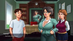 Nerd's thick boobs tempt erect shaft in locker room