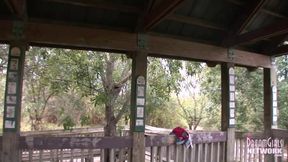 Crazy latina MILF's fuck at a park
