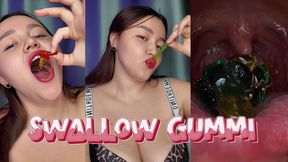 Swallow gummy bear