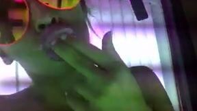 Filming myself in the solarium nude to show off my body