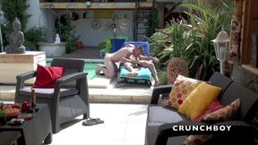 Fucked by the straight Guillaume Wayne in the swimming pool.