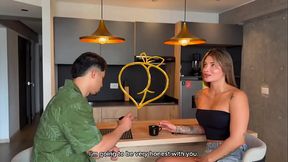 My stepmom worries about me!! She fucks me after my girlfriend broke up with me