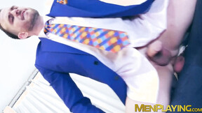 Fingering & assfucking by suited guys Franky Fox & Charlie Cherry