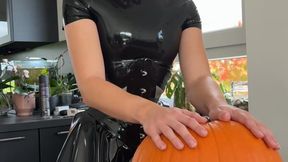 Pumpkin carving in latex