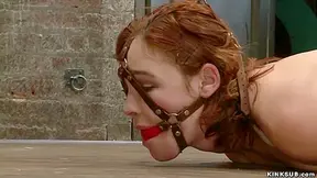 Bound Gagged Redhead Lesbian Whipped