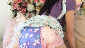 DaddyDom changes me into a cute babyish outfit for the day!