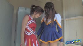 Lesbian cheerleaders pussy licking each other after classes