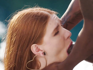 ”BLACKED Bombshell ginger Jane Rogers has passionate poolside sex”