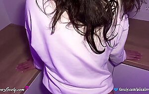 Alisa lovely, beautiful brunette in white satin panties on big ass loves to fuck in the kitchen